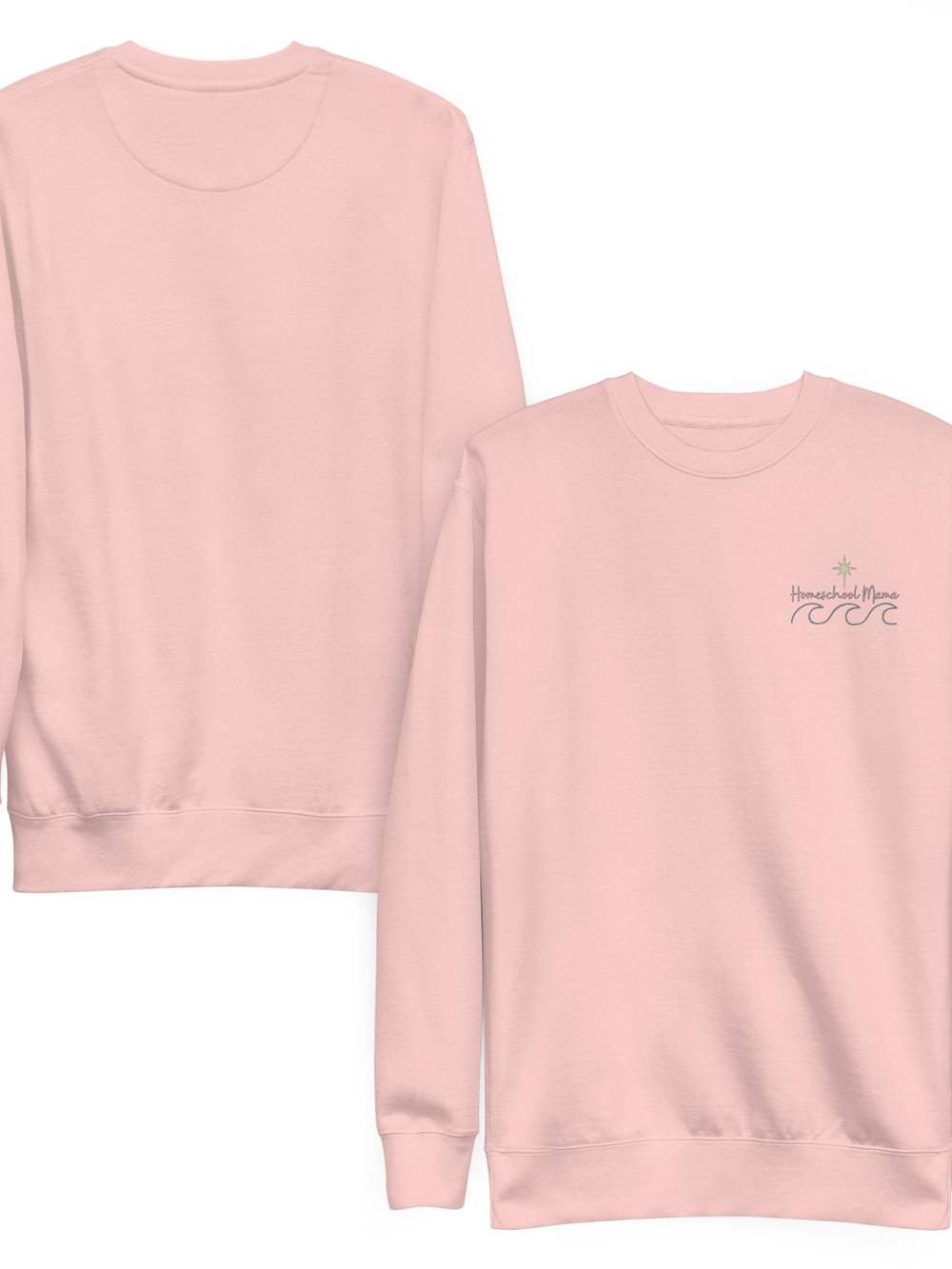 Pink Crewneck Sweatshirt Coastal Beach Homeschool Mama